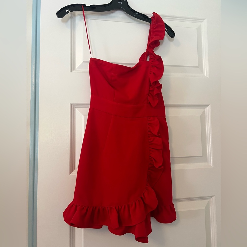 Likely Red Ruffle Romper